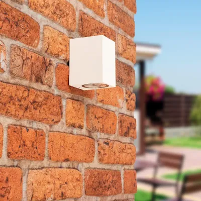 Image de HOFTRONIC - Applique murale LED dimmable GU10 IP65 Blanc carré