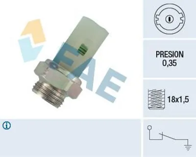 Produktbild von FAE 12380 Öldruckschalter Öldrucksensor für RENAULT ESPACE III (JE0) SUPER 5 (B/C40) ESPACE II (J/S63) RAPID Kasten (F40, G40) 19 II Cabriolet