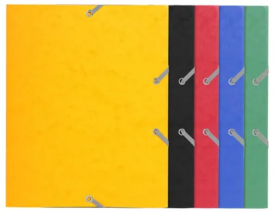 Productafbeelding van Exacompta, 25 stuks chemieblokken, 3 elastieken, 400 g/m², schoolformaat 17x22 cm, assorti. Artikelnummer: 55200E