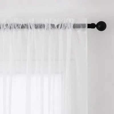 Productafbeelding van Transparante Voile Gordijnen voor Woonkamer en Slaapkamer – Set van 2 – 260 x 140 cm