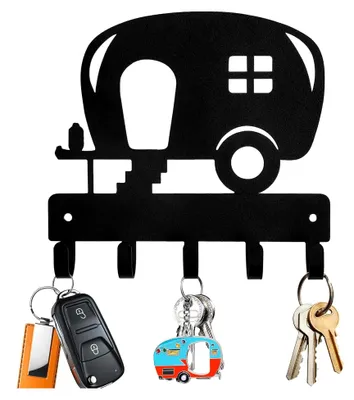 Produktbild von Camping Deko Wohnwagen Organizer, Schlüsselbrett für Camper, selbstklebend oder zum Bohren, Zubehör für Wohnmobile, Geschenke für Valentinstag