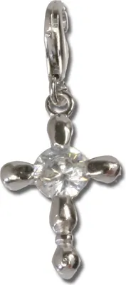 Produktbild von SilberDream Charm Armband Anhänger Kreuz Zirkonia 925 Echt Silber FC4104