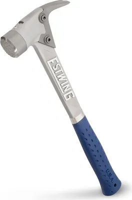 Image de Marteau ESTWING AL-Pro avec manche en vinyle bleu Poids de la tête : 390 g, rugueux | alliage d'aluminium forgé | porte-clou magnétique