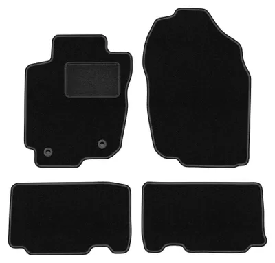 Image de Tapis de sol en moquette pour Toyota RAV4 IV 2013-2019 (SUV) – jeu 4 pièces, noirs, sur mesure – Wielganizator LUX