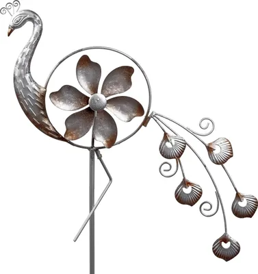 Produktbild von Gartenstecker Landhaus Pfau mit Windrad formano