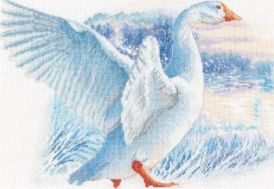 Produktbild von RTO Kreuzstich-Set „Schneegans“, Zählvorlage, 37 x 24 cm