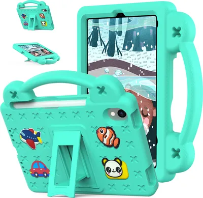 Produktbild von Schutzhülle für iPad mini (2021) Niedliche Hülle für Kinder, Stoßfest mit Griff und Ständer Grün