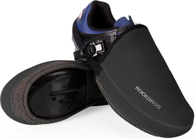 Immagine prodotto di ROCKBROS Copriscarpe da ciclismo idrorepellenti per uomo, nero, taglia L