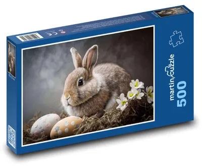 Obrázok produktu pre martinpuzzle – Puzzle 500 – Velkonocný zajacik s vajíckami