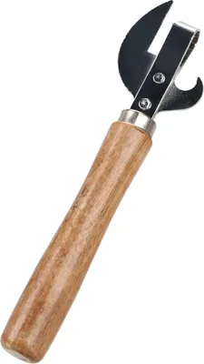 Produktbild von Dosenöffner mit Holzgriff, Flaschenöffner aus Edelstahl, praktischer Bierdosenöffner