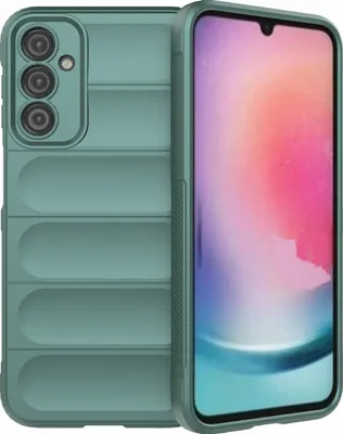 Produktbild von Mobigear Bumpy  Samsung Galaxy A24 Hülle Flexibles TPU Backcover - Grün