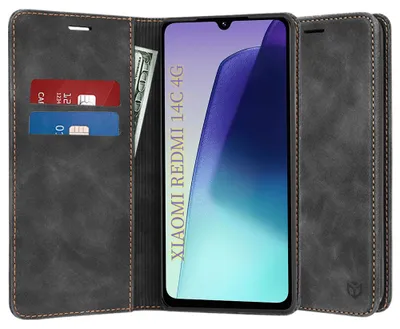 Obrázek produktu pro Techsuit Confy Book Wallet flip cover pro Xiaomi Redmi 14C - Black
