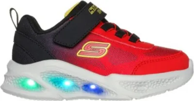 A side view of a child's sneaker with lights in the sole.