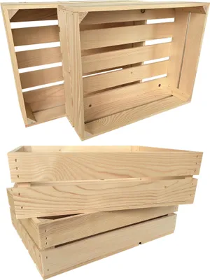 Produktbild von 3er Set Natur Holzkisten 50 x 40 x 15 cm massive Weinkisten in vielen Farben zur Auswahl Holz Kisten Obstkisten Apfelkisten, holzregal.