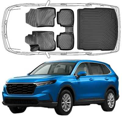 Produktbild von 3D Auto Fußmatten & Kofferraumwanne Set Kompatibel mit Honda CR-V 6.Gen ab 2022