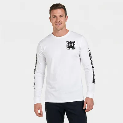 Produktbild von T-Shirt UNDER ARMOUR Box Logo Sketch LS Weiß Weiss M