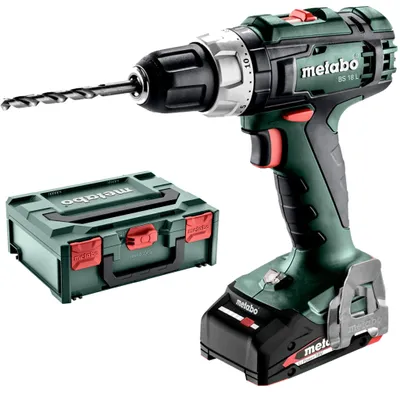 Obrázok produktu pre Metabo BS 18 L, Pištoľová vŕtačka, Rýchloupínanie, Čierna, Zelená, Červená, Strieborná, 1,3 cm, 1800 ot/min, 2 cm