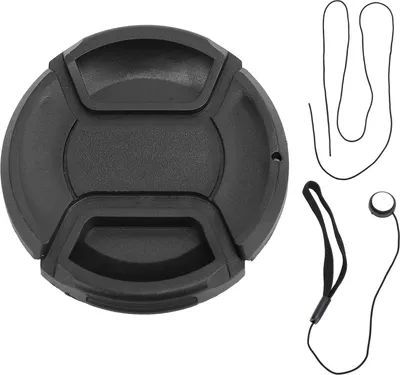 Imagen del producto de Cubierta para lente de cámara, profesional, resistente al polvo, antiarañazos, con protección central para evitar que se pierda, y cordón para accesorios, de 77 mm (3,03 pulgadas)