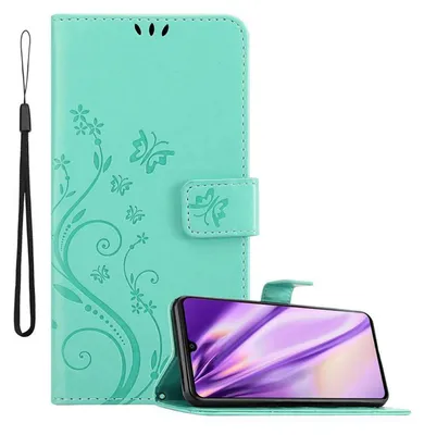 Obrázok produktu pre Cadorabo kryt pre Samsung Galaxy A41 ochranný kryt v tyrkysovej farbe ochranný kryt kryt mobilného telefónu obal kvety kvetinový obal