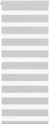 Image de Store zèbre gris clair largeur du tissu 50,9 cm polyester