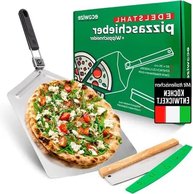 Zdjęcie produktu dla Łopatka do pizzy ze stali nierdzewnej, bardzo duża, 30 x 35 cm