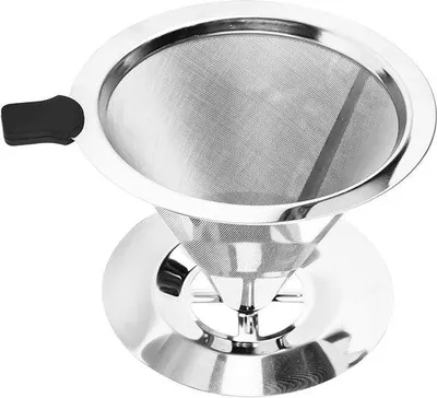 Obrázok produktu pre Držiak na kávový filter z ocele – Opakovane použiteľný nástavec na filter – Na 1–3 šálky
