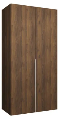 Produktbild von MEBLE KRYSPOL, Kleiderschrank, Schrank 100x202x52, Warmia-Nuss, Griff Kaschmir