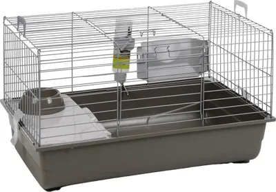 Image de Nero 2 Deluxe - Cage à lapins - Argenté / Gris - 80x50x44 cm