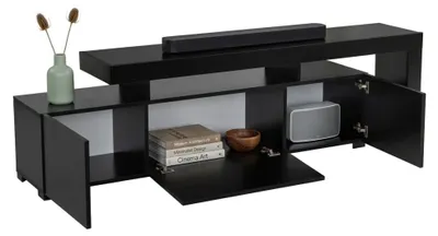 Produktbild von Trasacco - TV-Schrank, 192x37x53h cm Schwarz, ein Regal