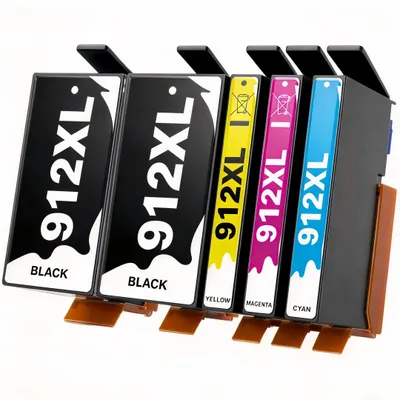 Produktbild von 5er 912XL Multipack Druckerpatronen Kompatibel für HP 912XL OfficeJet 8010 8012 8014 8015 8017 Pro 8020 8022 8023 8024 8025 (5er-Pack)