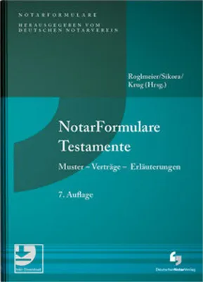 Obrázok produktu pre Formularbuch NotarFormulare: Testamentsgestaltung für Notare, Rechtsanwälte, Erbrecht, Steuerrecht mit Mustern