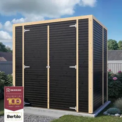 Produktbild von Gartenhaus Bertilo Cubico 2 Fineline 208 x 171 cm schwarz