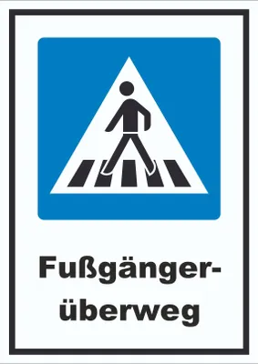 Produktbild von Fußgängerüberweg Schild A2 Rückseite selbstklebend
