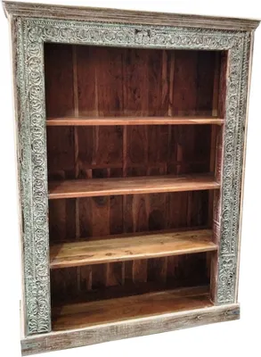 Produktbild von Regal aus Massiv Holz Muster -37- Vintage Braun 210cm hoch für Diele oder Schlafzimmer | Standregal ohne bohren für Badezimmer | Raumteiler Wandregal für Bücher