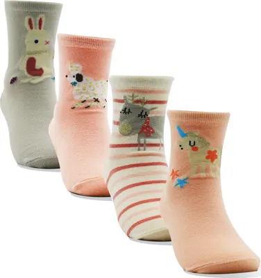 Produktbild von MEGAGROUP Kinder Socken 4 Paar Größe 19-22 Niedlich Lässig Sport