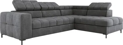 A sectional sofa in a studio setting.