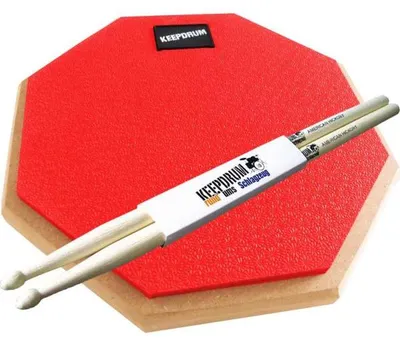 Obrázek produktu pro keepdrum DP-RD cvičný pad s paličkami na bicí nástroje