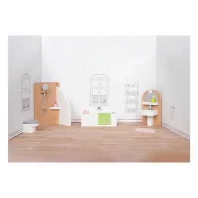 Immagine prodotto di Goki Mobili per burattini in legno Bagno, 10dlg.