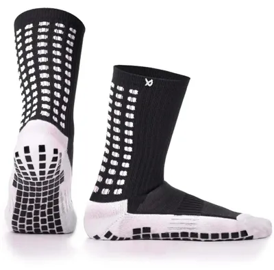 Produktbild von LUX Fußball-Grip-Socken – Wadenlang – Schwarz – Erwachsenengröße (EU 39–46 / US 6–11,5) – Rutschfeste Fußballsocken für Leistung und Kontrolle