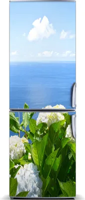 Immagine prodotto di Decorazione per frigorifero Tulup - Tappetino magnetico - 60 cm x 180 cm - Magnete da applicare al frigorifero - Motivo: Idrangea