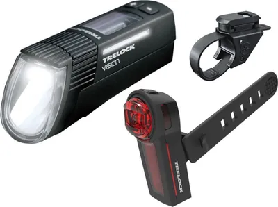 Produktbild von Trelock LED-Akku-LeuchtenSet VectorSignal Vision LS 760/ 740 schwarz mit Halter