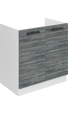 Produktbild von Belini Unterschrank Küche, Spülenunterschrank 80 cm Breite. SDZ Küchenunterschrank ohne Arbeitsplatte. Spülenschrank mit 2 Türen, Glamour Wood