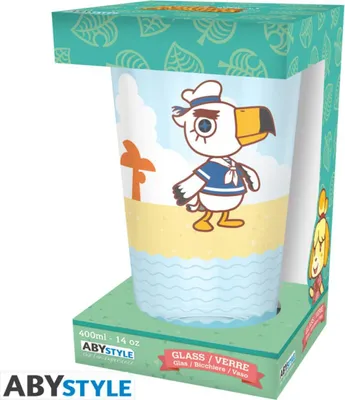Produktbild von ANIMAL CROSSING - Large Glass - 400ml - "Beach Characters" - box