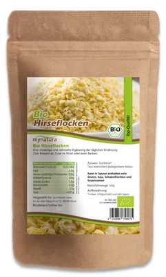 Produktbild von Mynatura  Hirseflocken - aus Goldhirse – ab 500g Beutel - 1000g