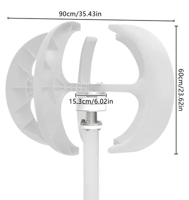 Image de Éolienne - Turbine éolienne - Générateur éolien - Énergie éolienne - Hélice éolienne - Puissance de 600W