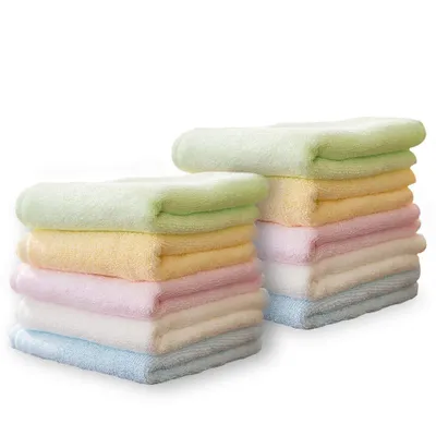 Produktbild von Yoofoss Baby Waschlappen 10er Set 25x25cm Handtš¹cher Weich Waschtš¹cher Kleine Tš¹cher Bunt Gesichtstš¹cher fš¹r S?uglinge Kinder Multifunktion Bambusfaser
