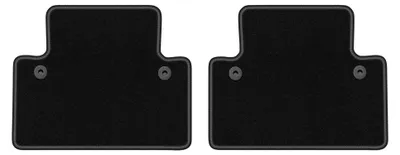 Produktbild von Velours-Fußmatten Hinten für Volvo C30 2006-2012 (Schrägheck) – 2-tlg, Schwarz, passgenau – Wielganizator LUX