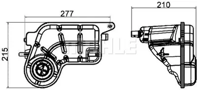 Produktbild von MAHLE Ausgleichsbehälter Kühlmittel für AUDI A4 Avant (8K5, B8) Kühlwasser CRT 20 000S