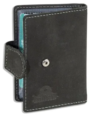 Produktbild von XXL-Kreditkartenetui mit RFID/NFC-Blocker und 20 stabilen Kreditkartentaschen aus weichem Büffelleder in Anthrazit