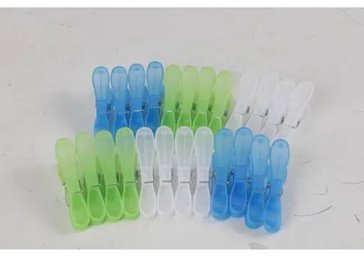 Produktbild von 48x 24er Set Wäscheklammern Wäsche aufhängen Kunststoff Plastik bunt